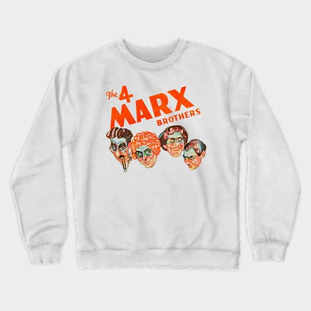 The 4 Marx Brothers Crewneck Sweatshirt by darklordpug